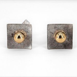 Everts Modernist Sterling/10k Ball Cufflinks
